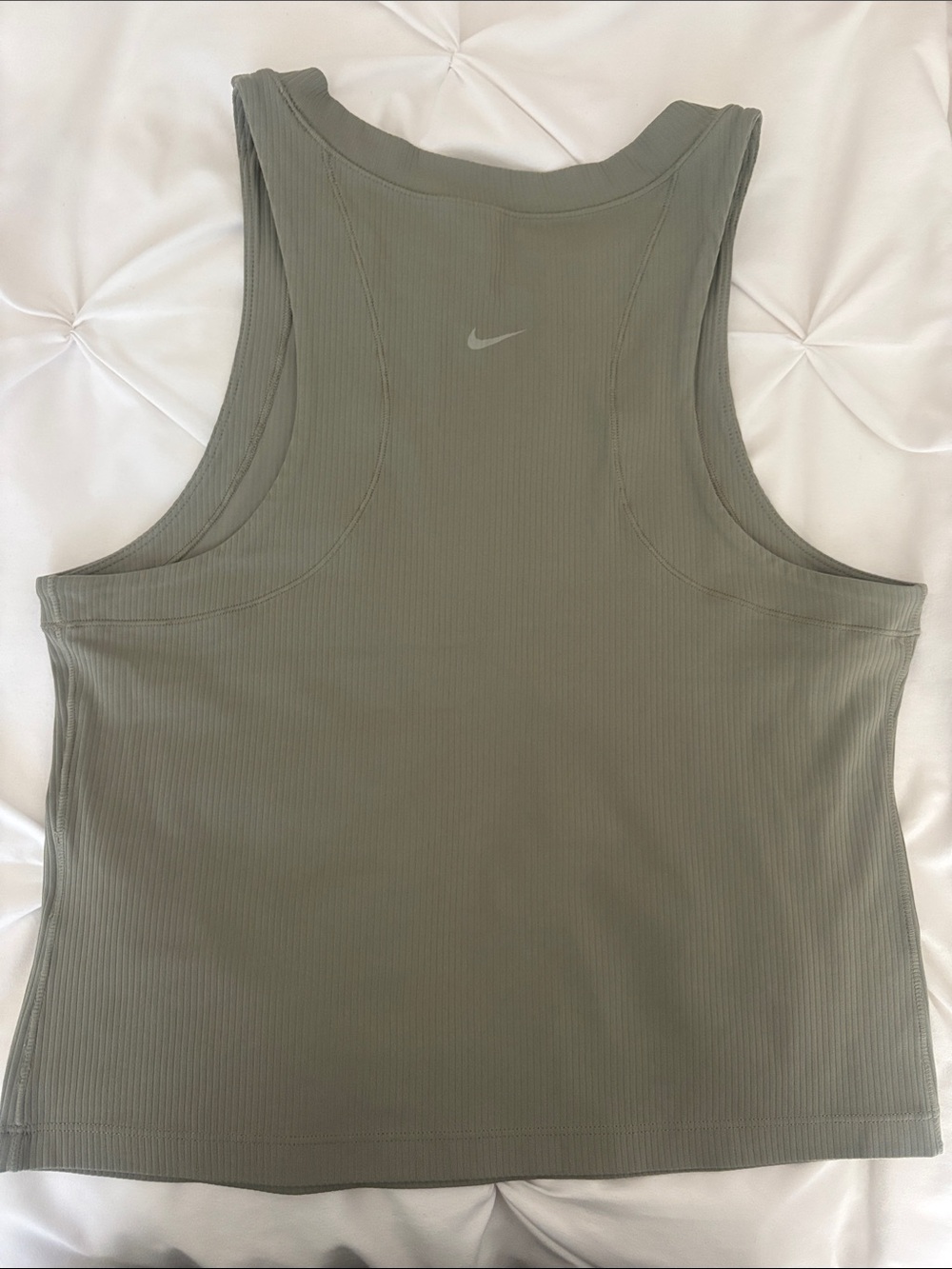 Nike Olive Ribbed Racerback Tank